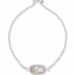 Kendra Scott Elaina Silver and White Mother of Pearl Adjustable Bracelet